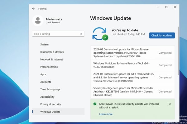The New Version of Windows Server 2025 offers Hotpatching without Rebooting