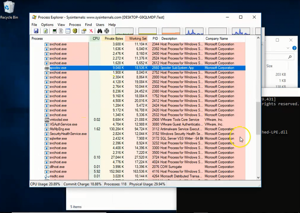 Checking for suspicious processes of Microsoft Zero day