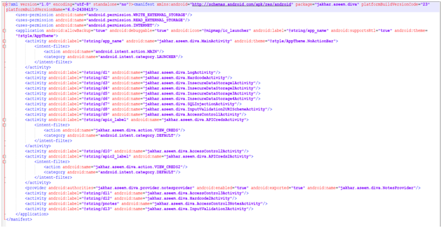 Android Manifest File