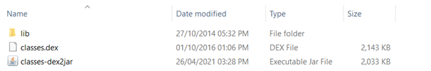 Classes.dex file is converted to classes-dex2jar