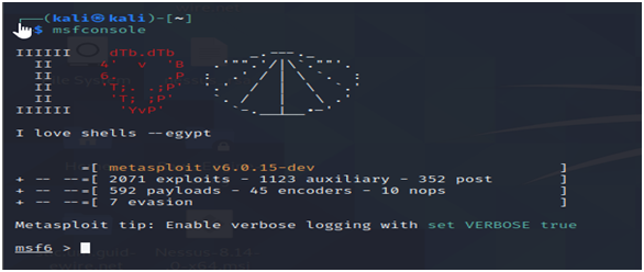 Launch the Metasploit console